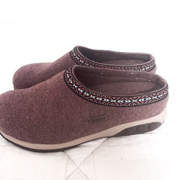 THERAFIT Dark Taupe Heather Wool Indoor/Outdoor Clog Slipper Comfort Shoe Sz 37 - Picture 8 of 13